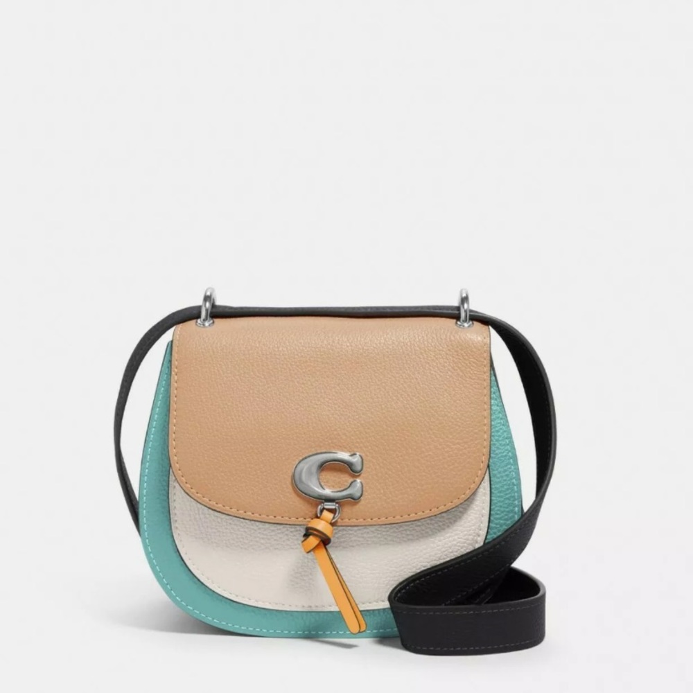 NWT COACH Authentic REMI SADDLE BAG COLORBLOCK